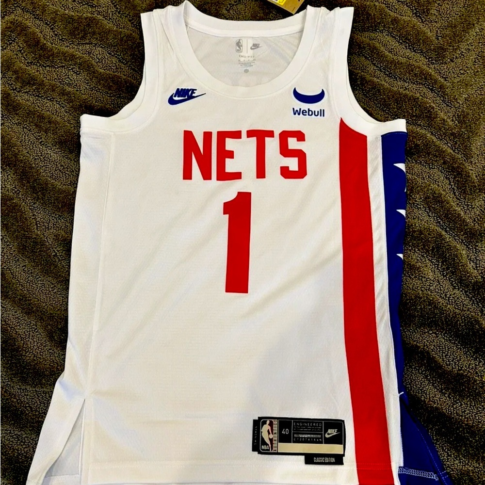 Men’s Nike  Booklyn nets Mikal bridges hardwood classic jersey brand new w tags